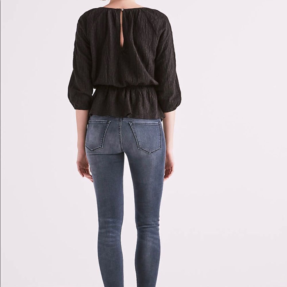 Lucky Brand Jacquard Cold Shoulder Top    - Picture 3 of 8